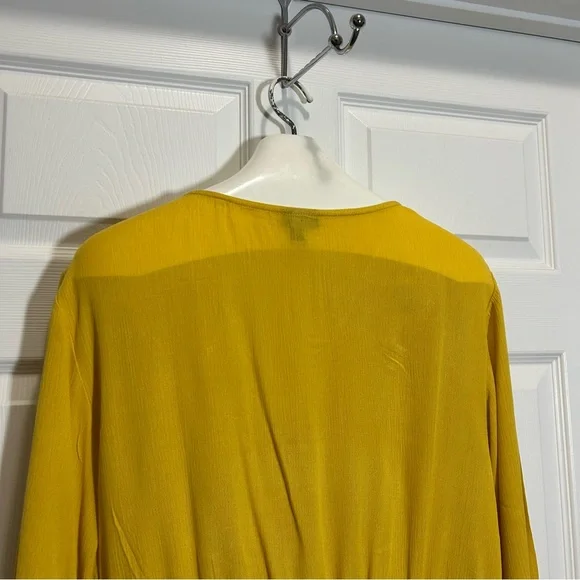 Torrid Mustard Lace Detail Blouse - Picture 6 of 8